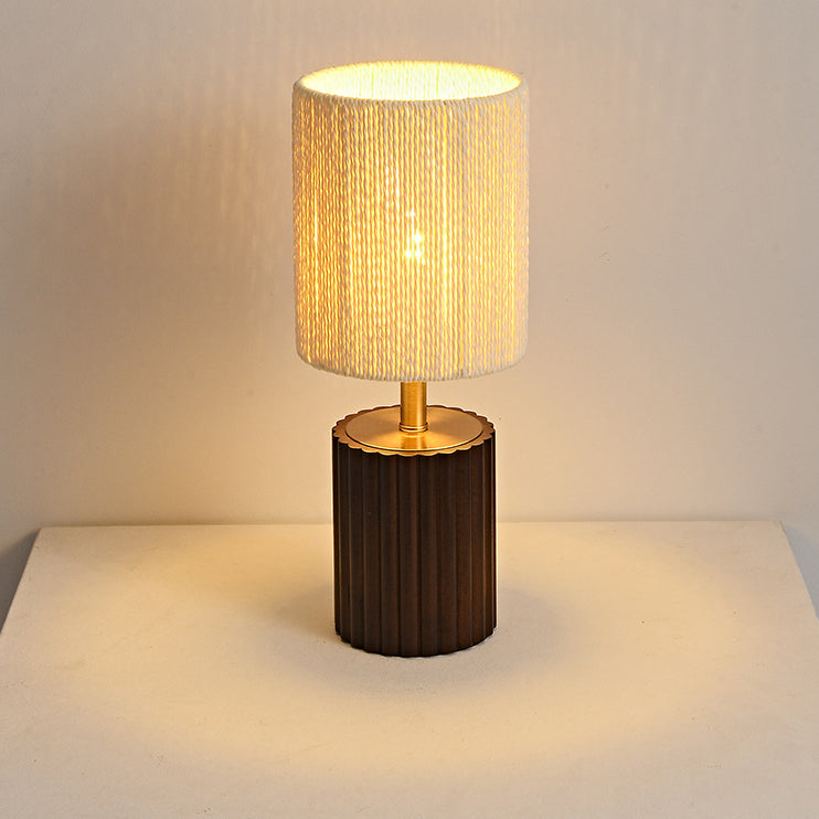 Round Cylinder Paper Rope Table Lamp