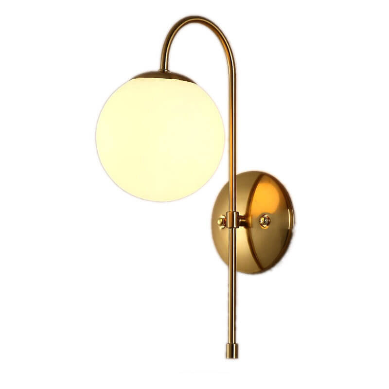 Iron Glass Globe Wall Lamp