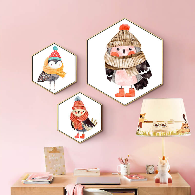 Fun Cartoon Pattern Resin Table Lamp