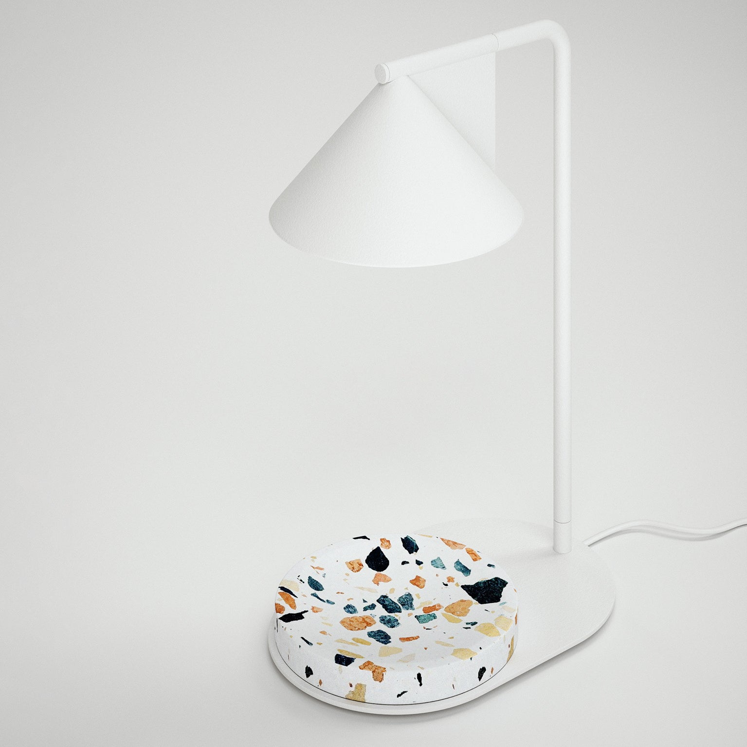 Iron Tapered Terrazzo Melting Table Lamp