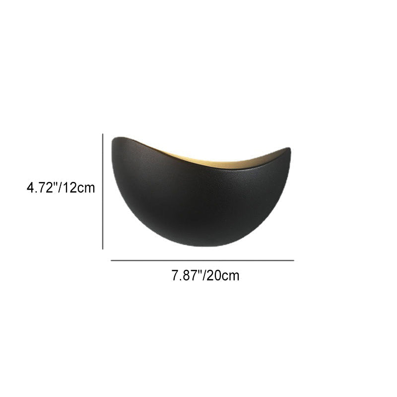 Half Moon Circle Aluminum Wall Lamp