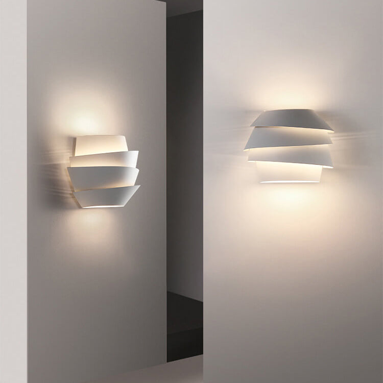 Layers Half Cylinder Iron 2-Light Wall Lamp
