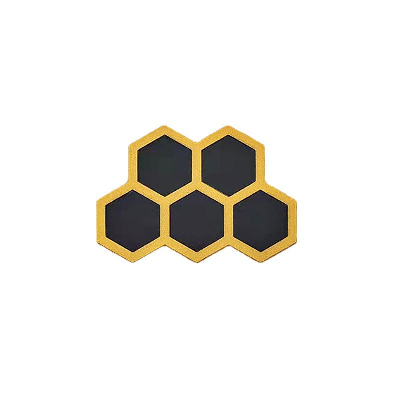 Hexagonal Combination Black Gold Outdoor Light