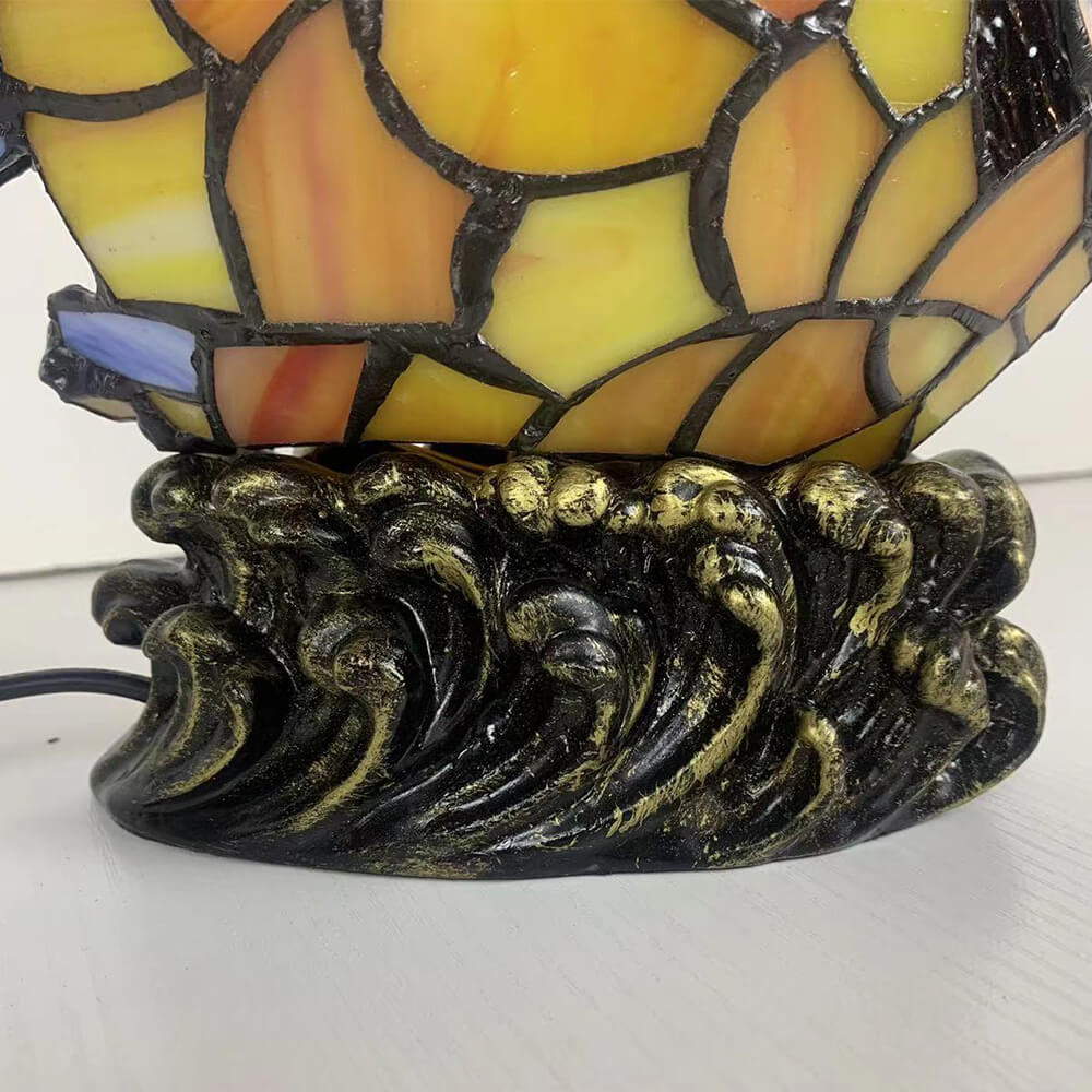 Fish Iron Glass Table Lamp