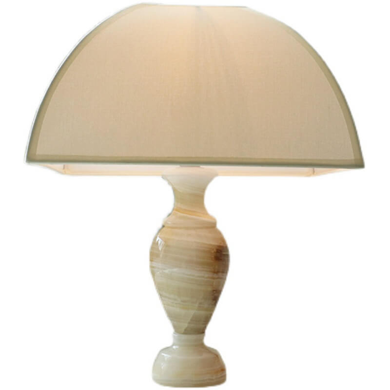 Cone Fabric Jade Table Lamp