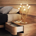Branch Polymer Metal Glass 8-Light Table Lamp