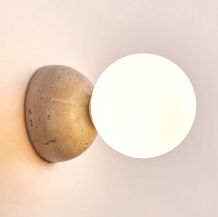 Round Ball Stone Wall Lamp