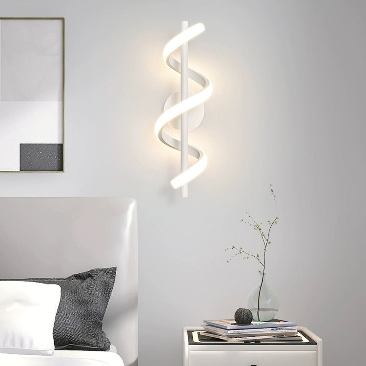 Spiral Hardware Aluminum Silicone Wall Lamp