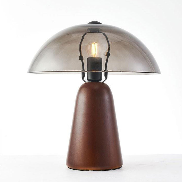 Eclectic Clear Glass Dome Table Lamp