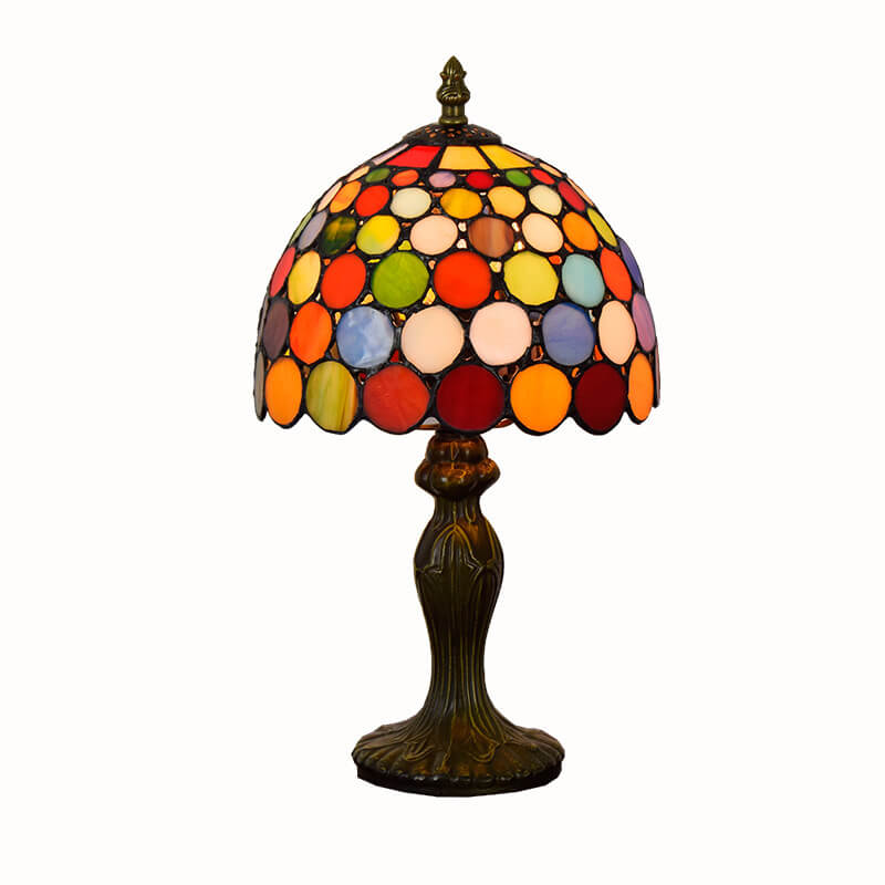 Style Stained Dot Glass Table Lamp