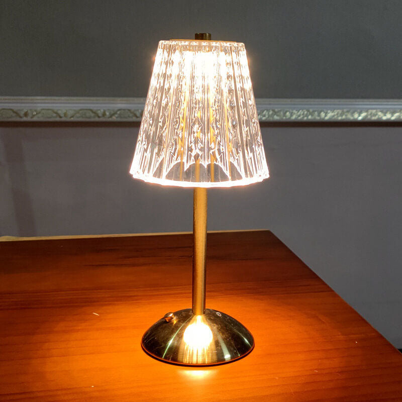 Diamond Crystal Acrylic Metal Table Lamp