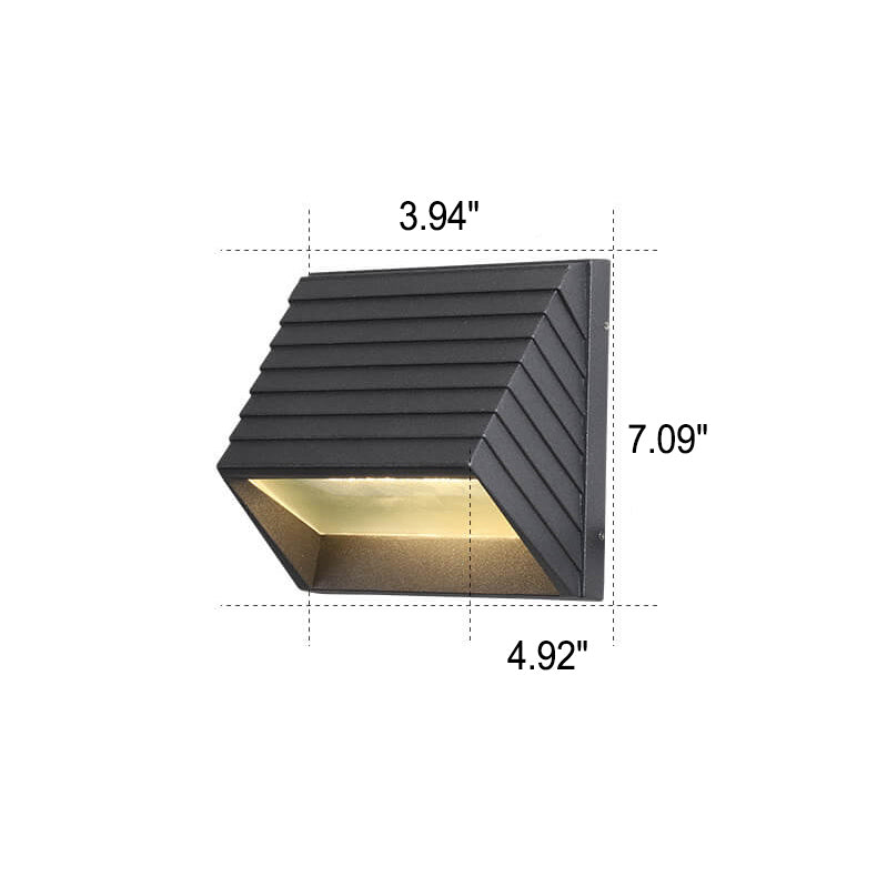 Striped Trapezoidal Patio Outdoor Light