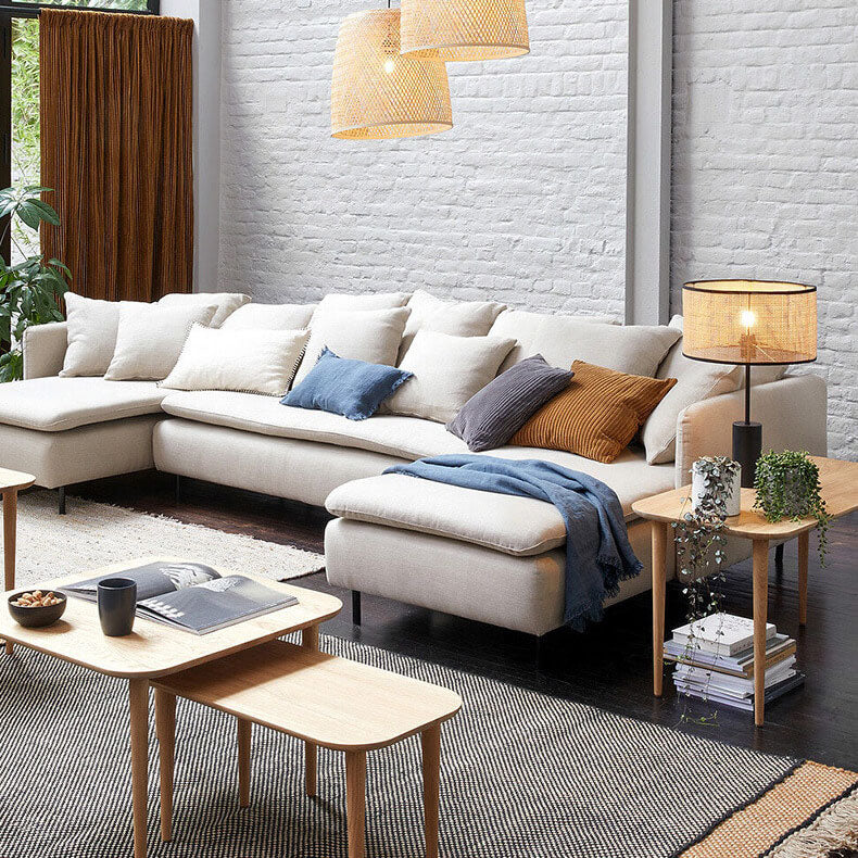 Rattan Weaving Cylinder Home Table Lamp