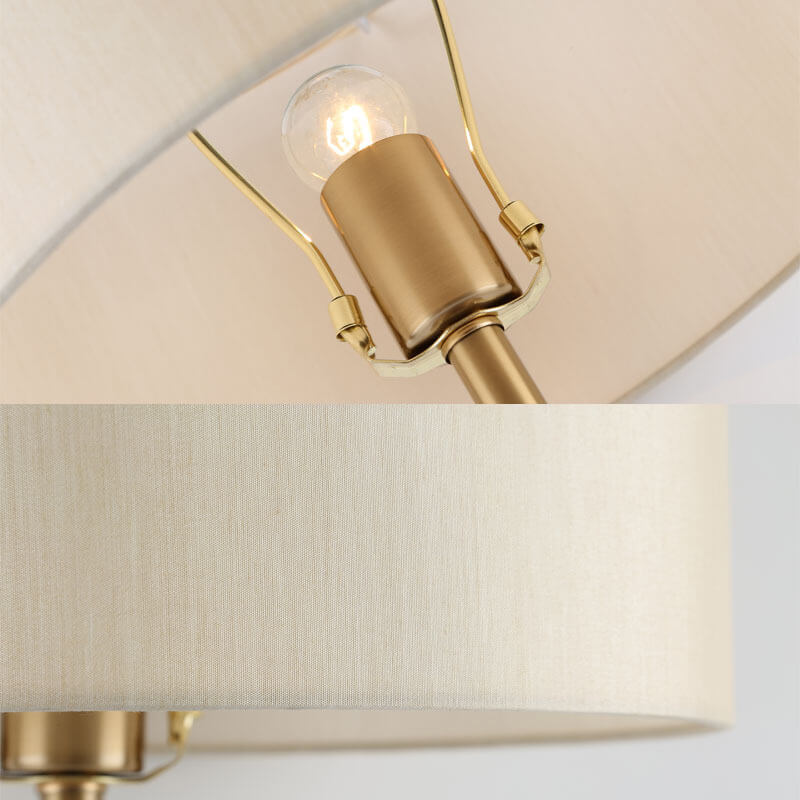 Quadrilateral Iron Fabric Table Lamp