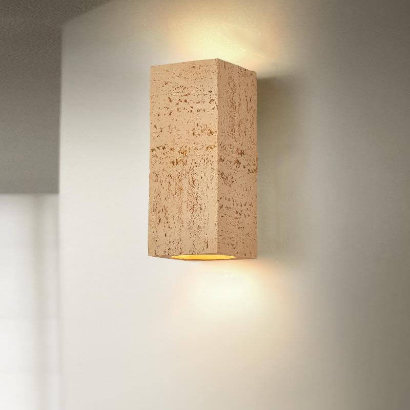 Square Column Hand Sculpted Wall Lamp