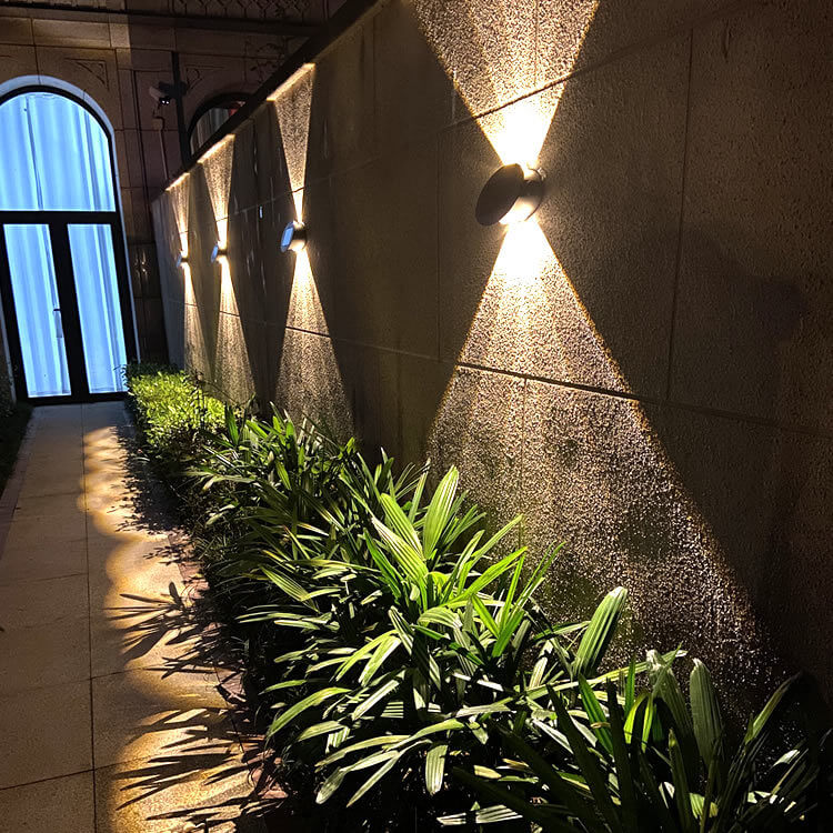 Round Tempered Glass Garden Outdoor Light