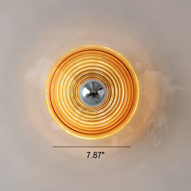 Water Ripple Transparent Glass Wall Lamp