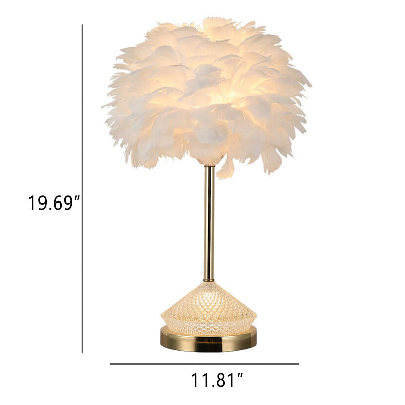 Feather Diamond Acrylic Decorative Table Lamp