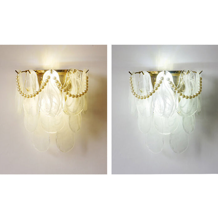 Glass Shell Pearl 2-Light Wall Lamp