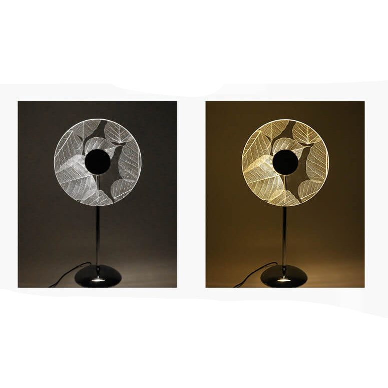 Acrylic Leaf Pattern Design Table Lamp
