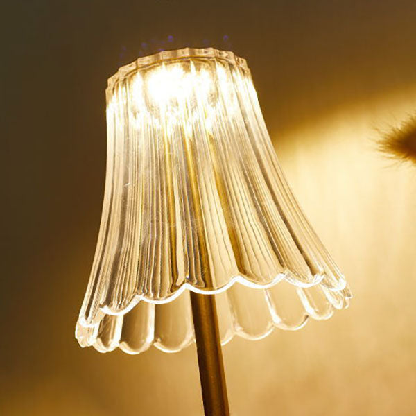 Flower Metal Acrylic Bedroom Table Lamp
