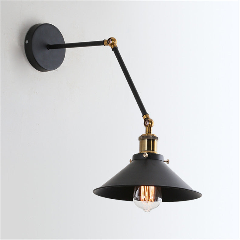 Wrought Iron Rocker Telescopic Wall Lamp