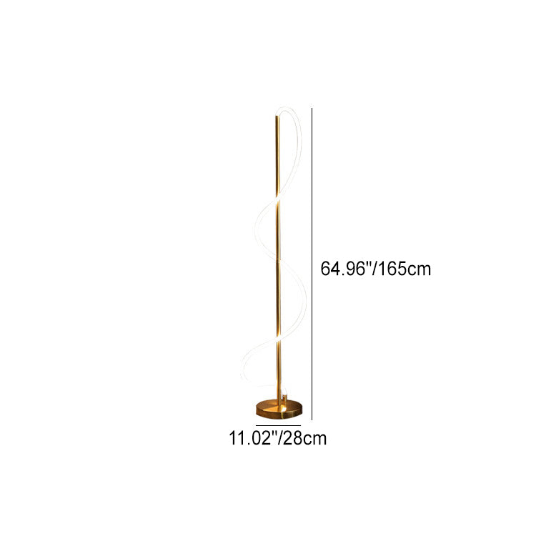 Line Iron Silicone Living Floor Lamp