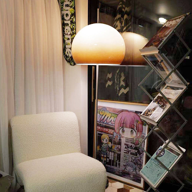 Contemporary Retro Mushroom Hardware 2-Light Floor Lamp
