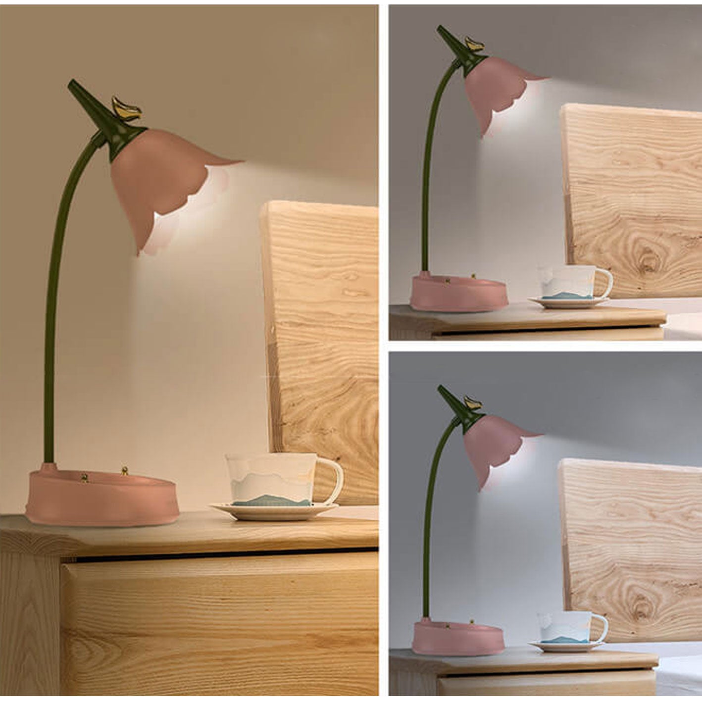 ABS Flower Bird Design Table Lamp