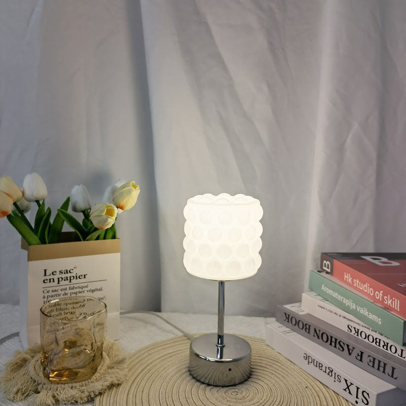 Glass Metal Reading Table Lamp
