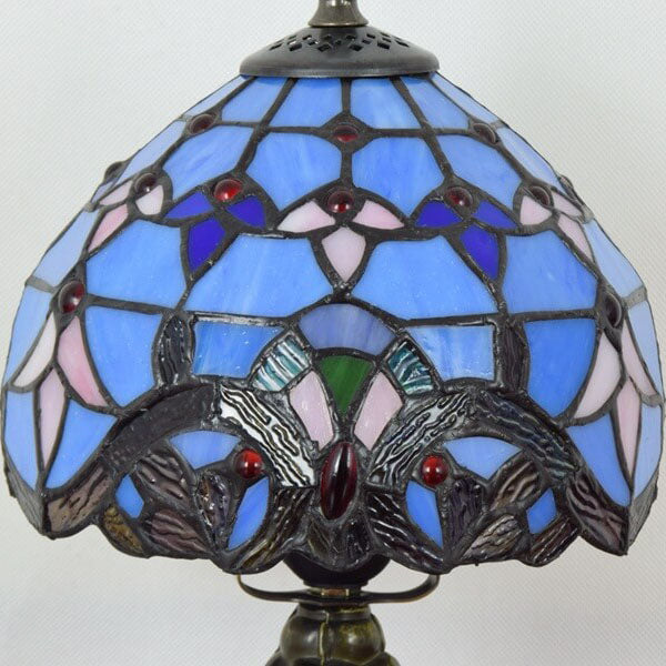 Style Blue Baroque Stained Table Lamp