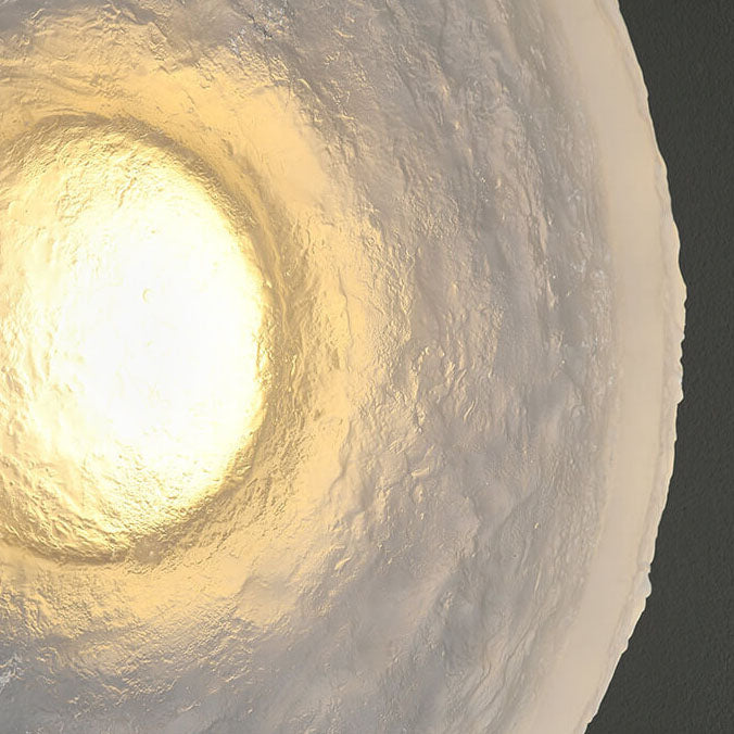 Resin Clear Round Disc Wall Lamp