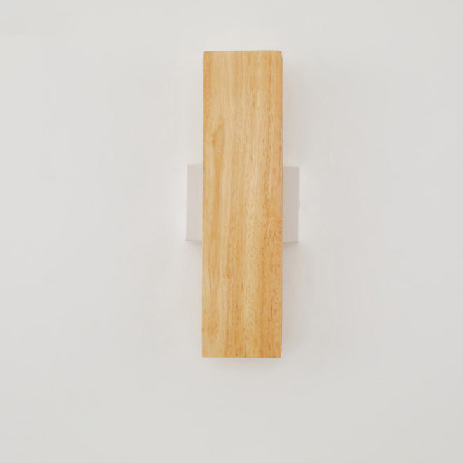 Wooden Acrylic Linear Bedroom Wall Lamp