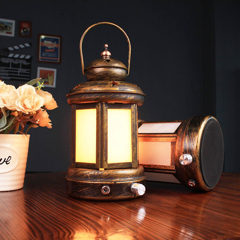 Iron Kerosene Lantern Decorative Table Lamp