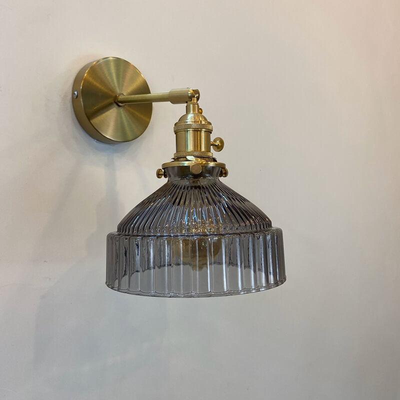 Dome Glass Brass Wall Lamp