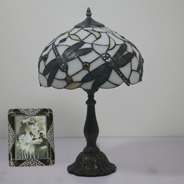 Resin Animal Dragonfly Stained Table Lamp