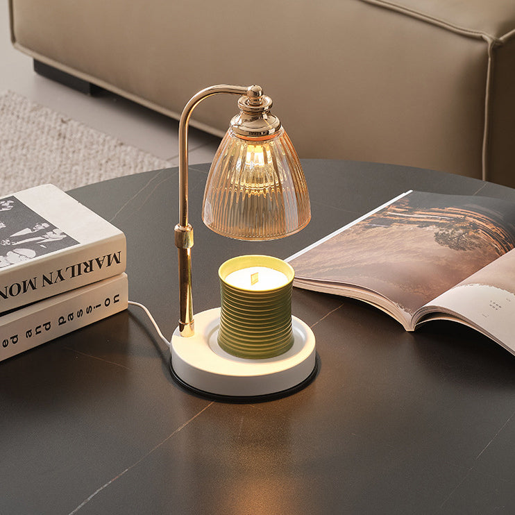 Iron Conical Glass Melting Table Lamp