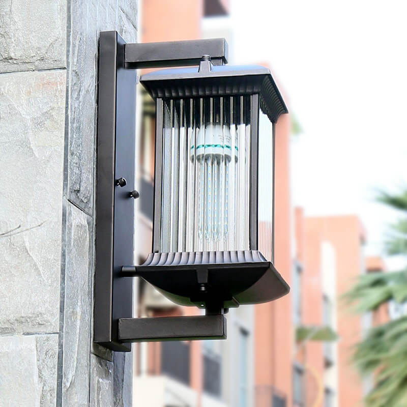 Square Aluminum Glass Outdoor Light