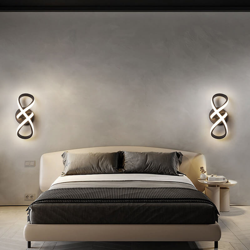 Twisted Line Shape Aluminum Wall Lamp