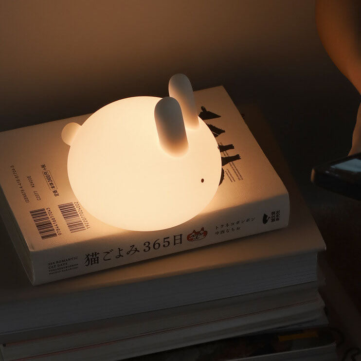 Cartoon Bunny Silicone Pat Table Lamp