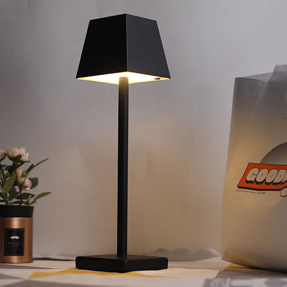 Solid Color Square Metal Table Lamp