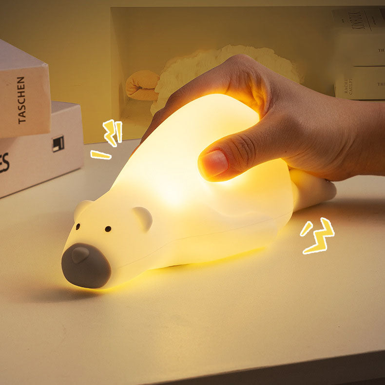 Cartoon Lazy Bear Silicone Table Lamp