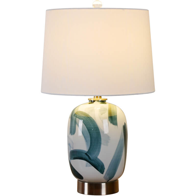 American Dome Fabric Ink Table Lamp