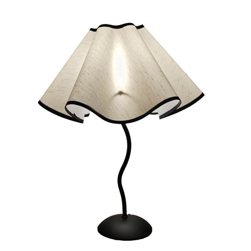 Fabric Petal Flower Table Lamp