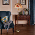 Brass Shell Dome Rose 3-Light Floor Lamp