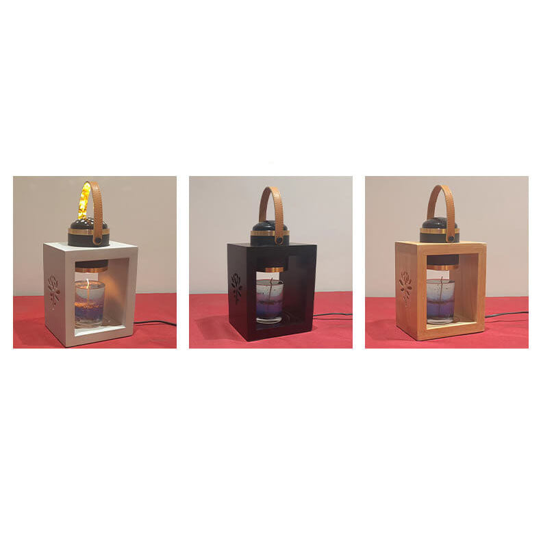 Solid Wood Square Melting Table Lamp