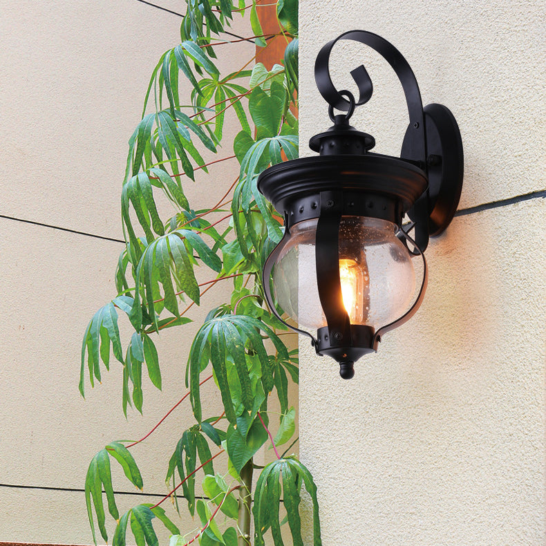 Curved Glass Outdoor Light