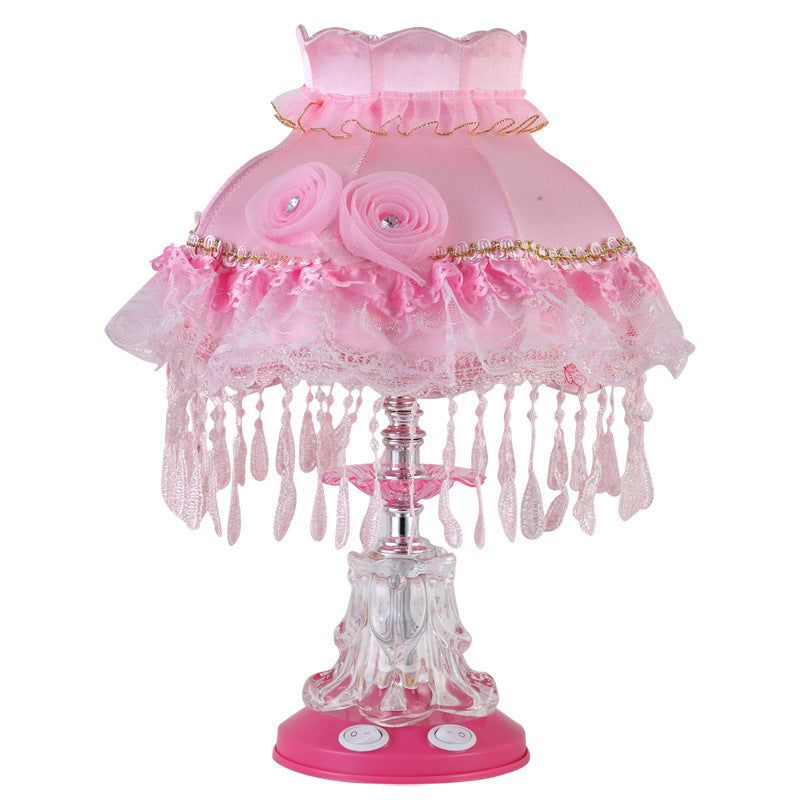 Style Wedding Fabric Glass Table Lamp