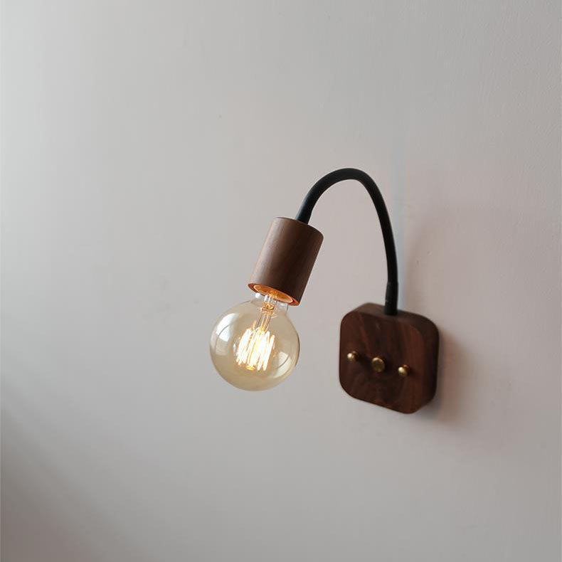 Ash Wood Hose Wall Lamp