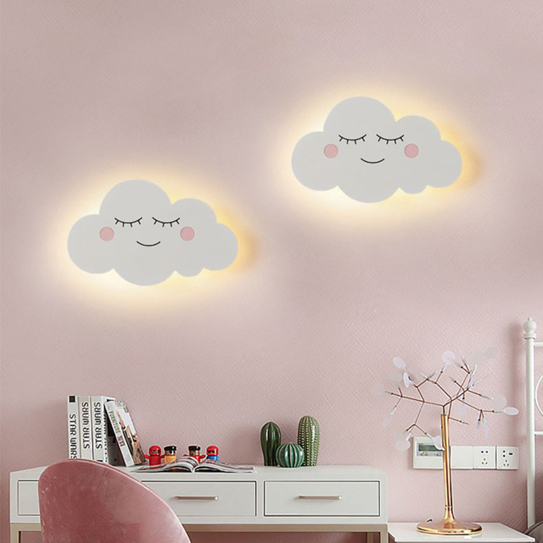 Cartoon Smiley Cloud Iron Wall Lamp